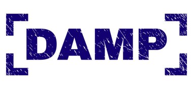 Grunge köşeleri içinde nemli damga mühür dokulu