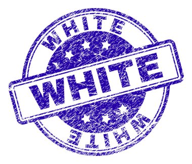 Grunge dokulu beyaz damga mühür