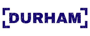 Dokulu Durham damga mühür köşeler arasında çizik