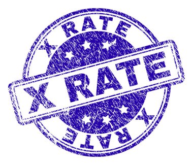 Grunge dokulu X oranı damga mühür