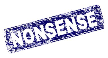 Yuvarlatılmış dikdörtgen damga grunge saçma çerçeveli