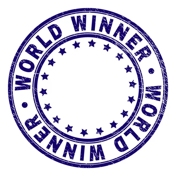 Grunge tekstureret WORLD WINNER runde stempel Seal – Stock-vektor