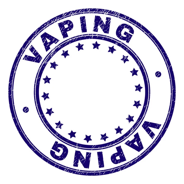 Grunge Vaping yuvarlak damga mühür dokulu — Stok Vektör