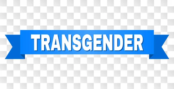 Blauw lint met Transgender tekst — Stockvector
