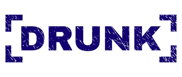 Grunge texturizado selo de selo DRUNK dentro cantos — Vetor de Stock