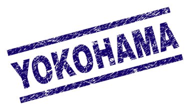 Grunge Yokohama damga mühür dokulu