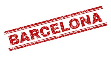 Grunge Barcelona damga mühür dokulu
