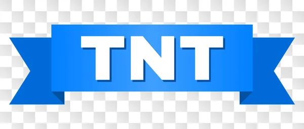 Синяя лента с названием TNT — стоковый вектор