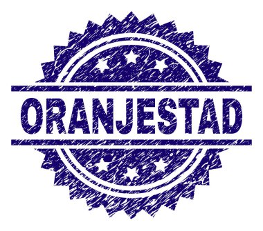 Grunge Oranjestad damga mühür dokulu