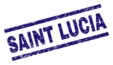 Saint Lucia damga mühür grunge dokulu