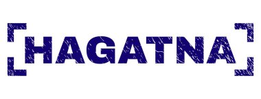 Dokulu Hagåtña damga mühür köşeler arasında çizik