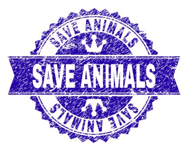 Hayvanlar damga mühür kurdele ile kaydet dokulu çizik