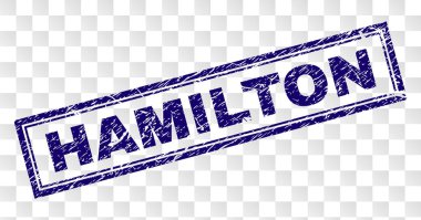 Grunge Hamilton dikdörtgen damgası
