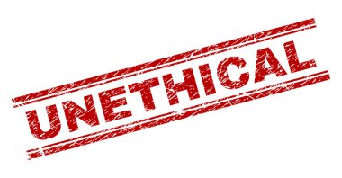 Dokulu etik olmayan damga mühür çizik