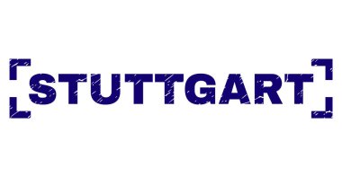 Grunge Stuttgart damga mühür köşeler arasında dokulu