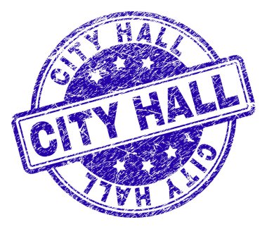 Grunge Belediye Binası damga mühür dokulu