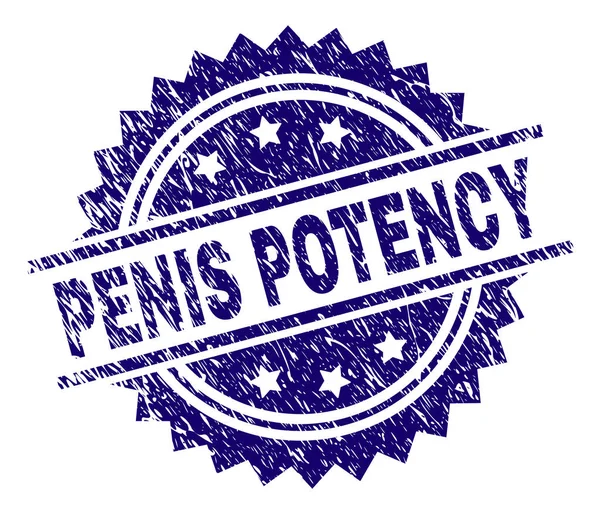 Grunge getextureerde Penis potentie stempel-zegel — Stockvector