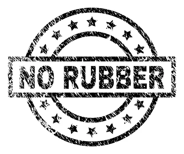 Grunge Texturé NO RUBBER Stamp Seal — Image vectorielle