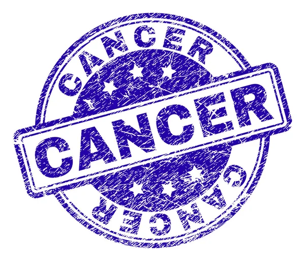 Sello de sello de CANCER texturizado rayado — Vector de stock