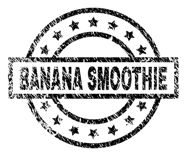 Poškrábaný texturou banánové Smoothie Značkovací destička — Stockový vektor