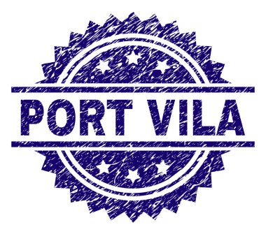 Dokulu Port Vila damga mühür çizik