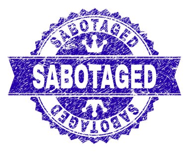 Dokulu grunge damga mühür kurdele ile sabote ettin.