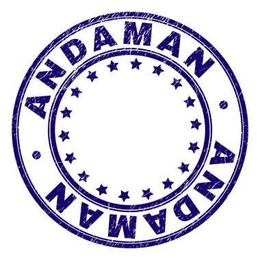 Dokulu Andaman damga mühür yuvarlak çizik