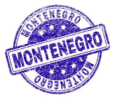 Grunge Karadağ damga mühür dokulu