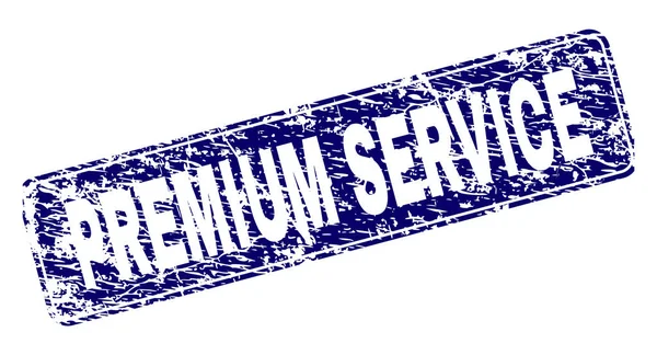 Porysowany Premium usługi wrobił Stamp zaokrąglony prostokąt — Wektor stockowy
