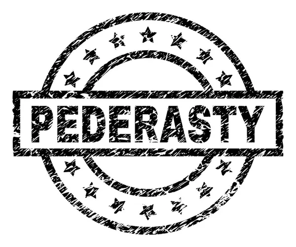 Grunge PEDERASTY texturé sceau — Image vectorielle
