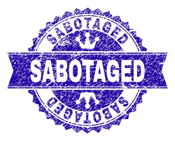 Dokulu grunge damga mühür kurdele ile sabote ettin.