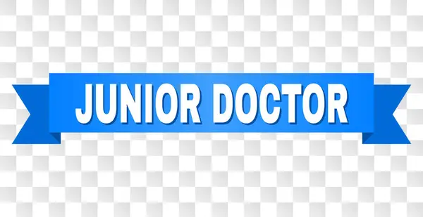 Blue Ribbon Junior Doktor açıklamalı alt yazılı — Stok Vektör