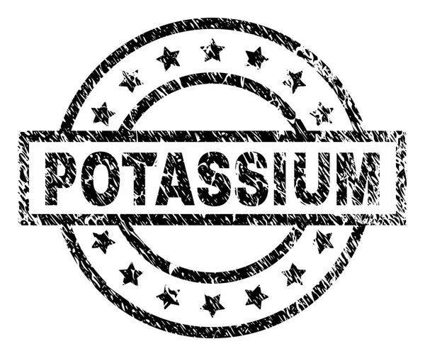 Sceau en POTASSIUM texturé rayé — Image vectorielle