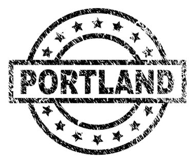 Grunge Portland damga mühür dokulu