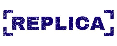 Dokulu yineleme damga mühür köşeler arasında çizik