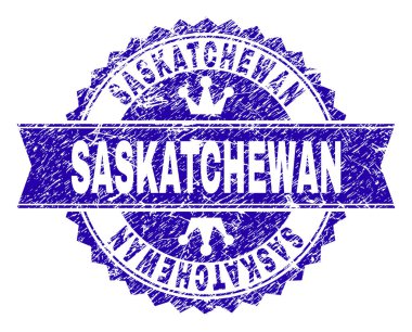 Dokulu Saskatchewan damga mühür kurdele ile çizik