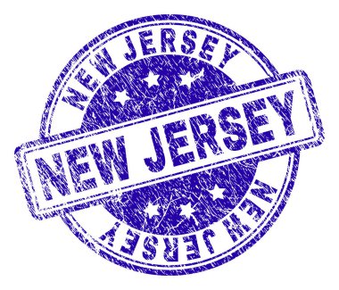 Grunge New Jersey damga mühür dokulu