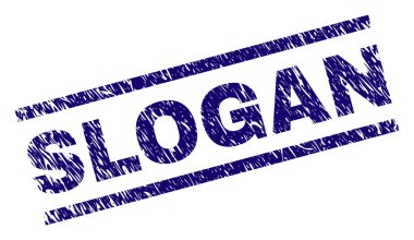 Dokulu sloganı damga mühür çizik