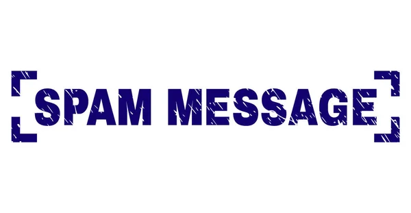Sello de sello de mensaje de spam texturizado grunge entre esquinas — Vector de stock