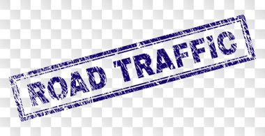 Grunge yol trafik dikdörtgen damgası