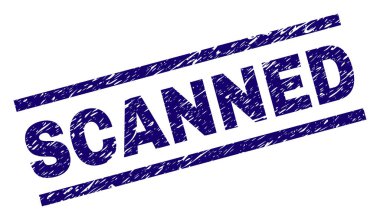 Dokulu grunge damga mühür taranan