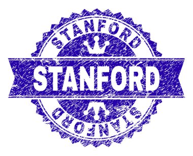 Dokulu Stanford damga mühür kurdele ile çizik