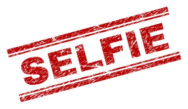 Dokulu Selfie damga mühür çizik