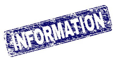 Yuvarlatılmış dikdörtgen damga grunge bilgi çerçeveli