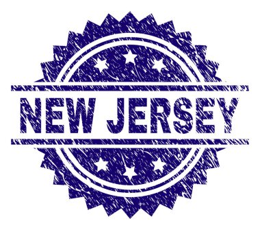 Dokulu New Jersey damga mühür çizik