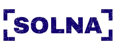 Grunge Solna damga mühür köşeleri içinde dokulu