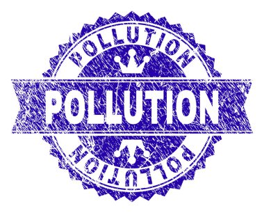 Grunge kirliliği damga mühür kurdele ile dokulu