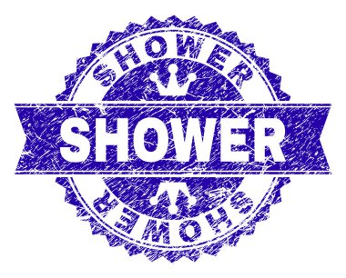 Dokulu duş damga mühür kurdele ile çizik