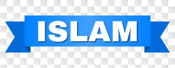 Blauwe Tape met Islam bijschrift — Stockvector