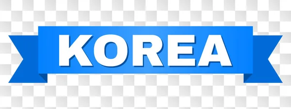 Kore başlık ile mavi bant — Stok Vektör